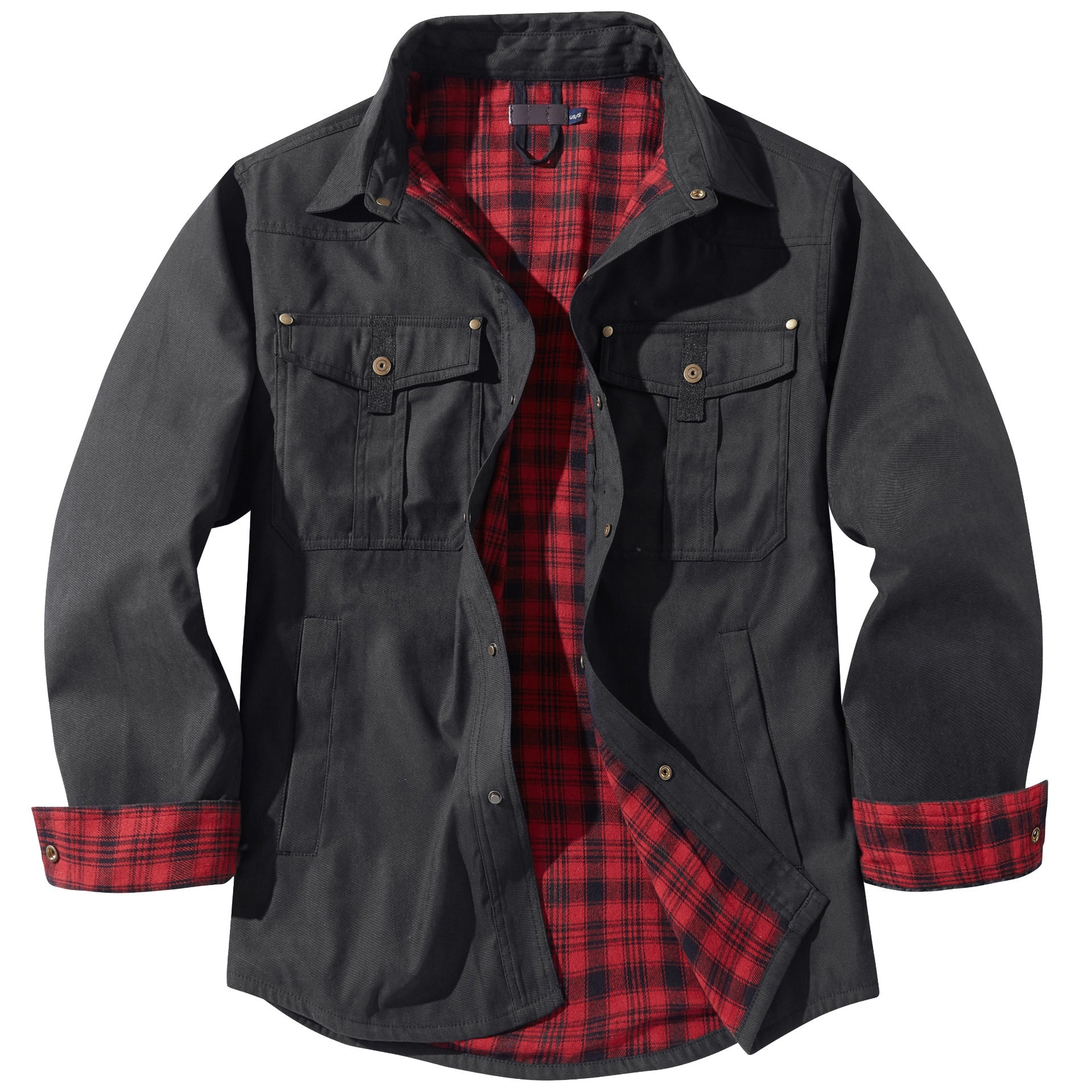 Revers karierte Flanell-lässige Retro-Westernjacke