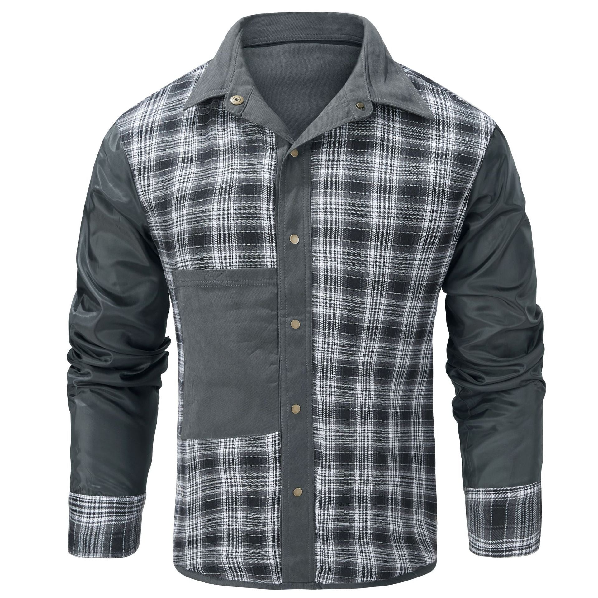Revers karierte Flanell-lässige Retro-Westernjacke