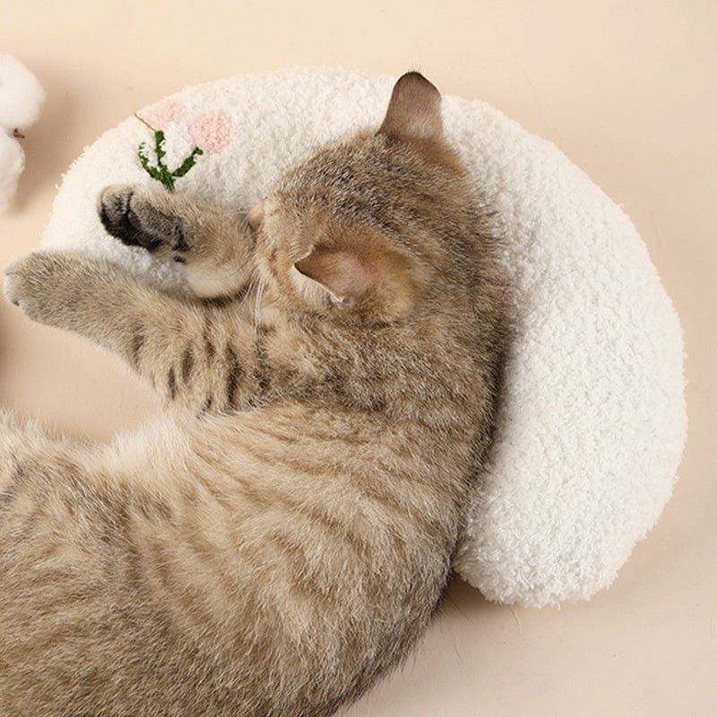 Hunde- und Katzen-Schlafmond-Kissen, kleines Hundekuschelkissen
