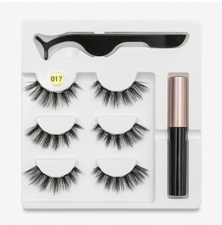 3 Paar falsche Wimpern mit Magneten