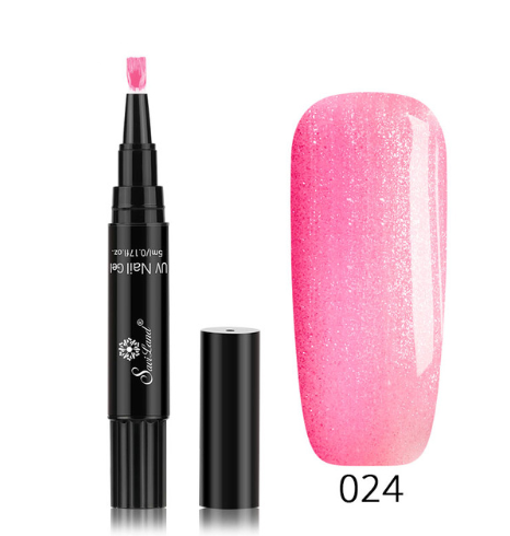 3-in-1 Gel-Nagellackstift mit Glitzer