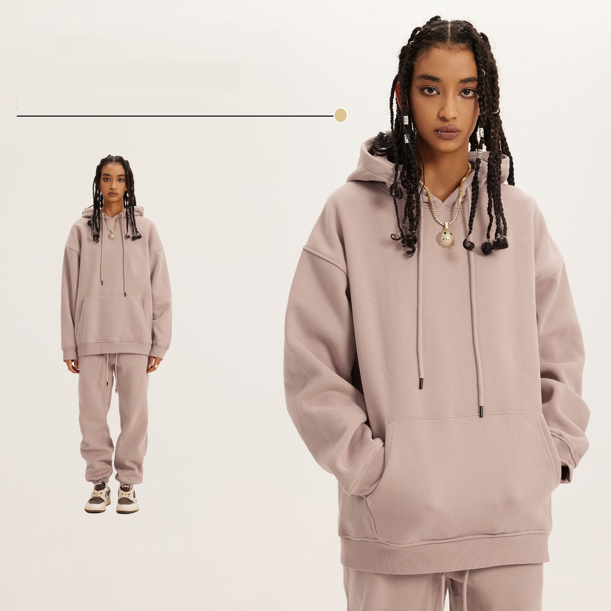 Kapuzenpullover mit Fleece Futter