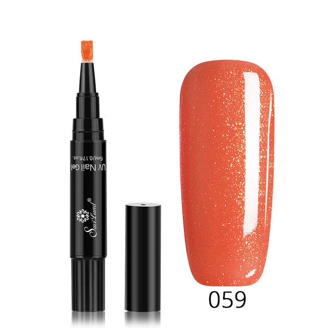 3-in-1 Gel-Nagellackstift mit Glitzer