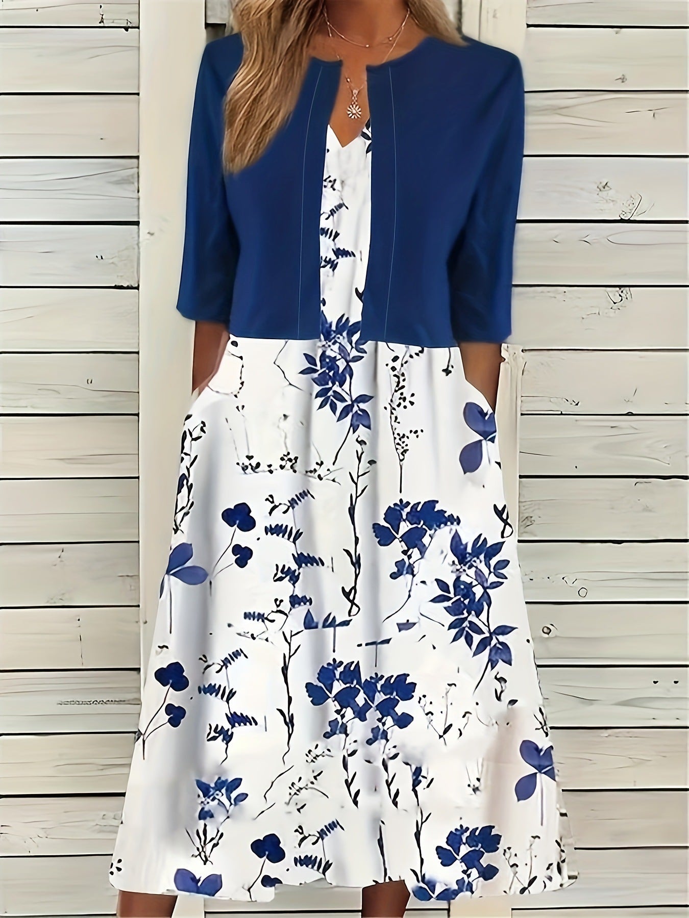 Damen farbige Glocken Kleid