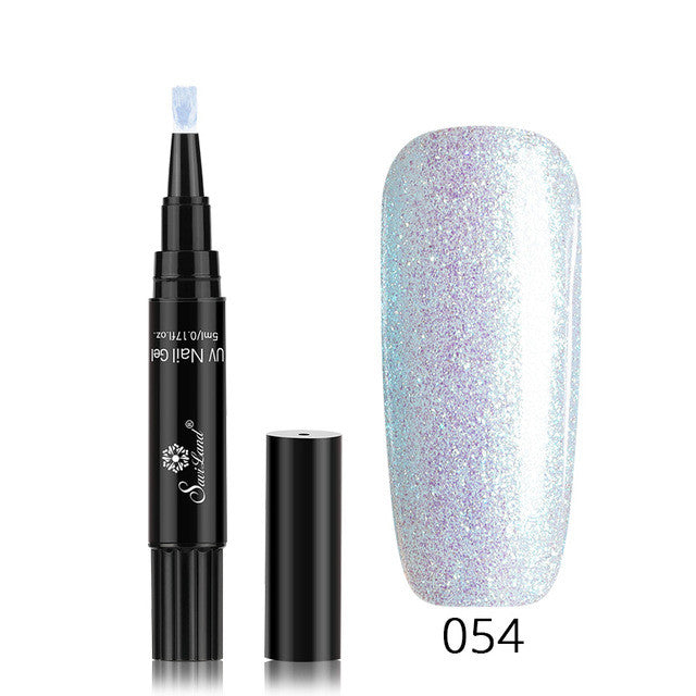 3-in-1 Gel-Nagellackstift mit Glitzer