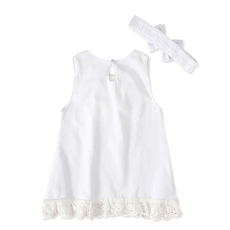 Mädchen ärmelloser Schleifen Kleid für Babys