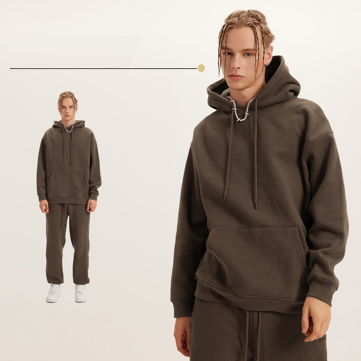 Kapuzenpullover mit Fleece Futter