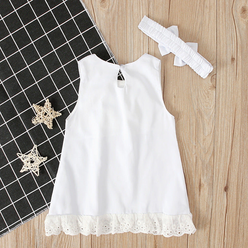 Mädchen ärmelloser Schleifen Kleid für Babys