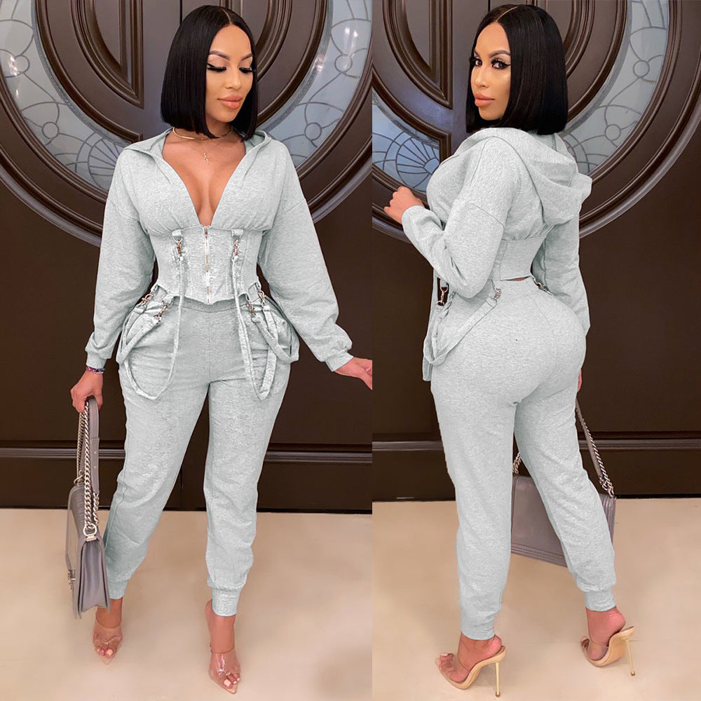 Temperamentes Zweiteiliges Damen Set