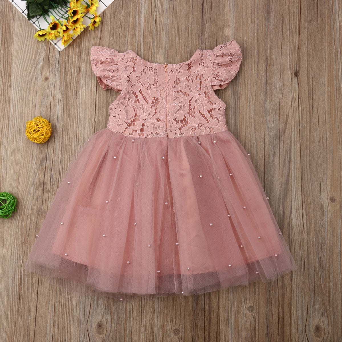 Mädchen Perlen Sommerkleid