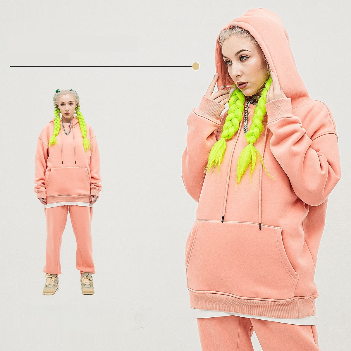 Kapuzenpullover mit Fleece Futter