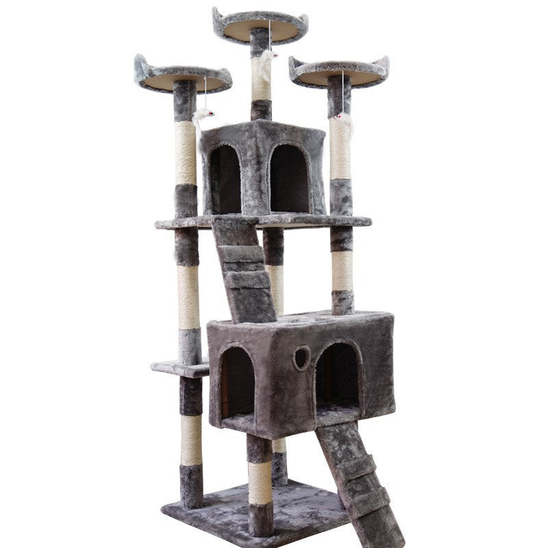 Großer Katzenbaum mit integrierter Kletterplattform, Springplattform und Sisalsäule