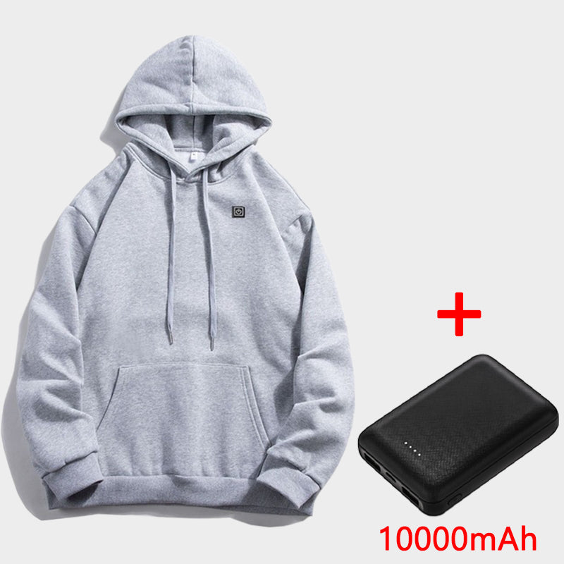 Beheizte Outdoor-USB-Strickjacke mit Kapuze für Männer und Frauen