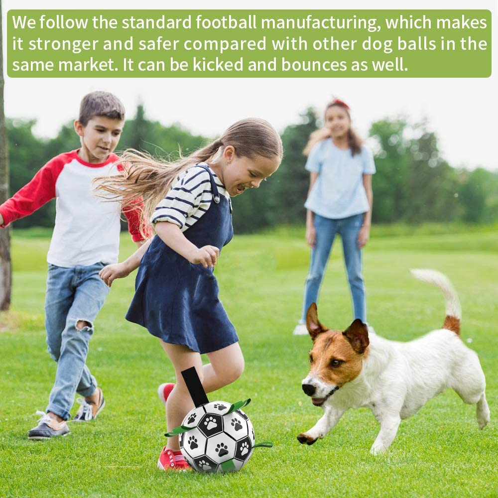 Interaktives Hundespielzeug - Fußball für Haustiere mit Grifflaschen