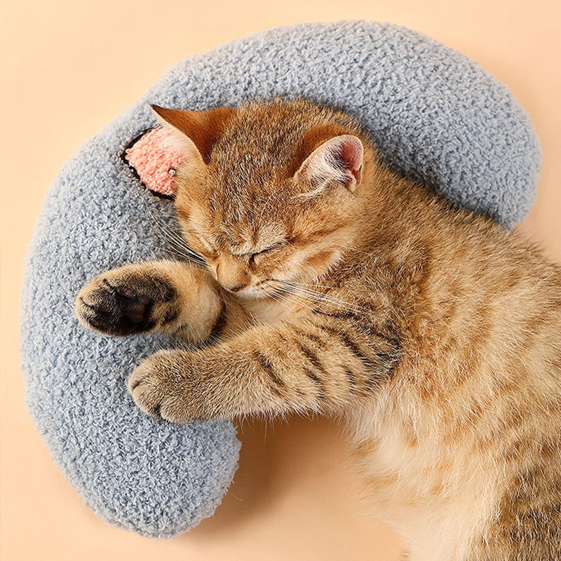 Hunde- und Katzen-Schlafmond-Kissen, kleines Hundekuschelkissen