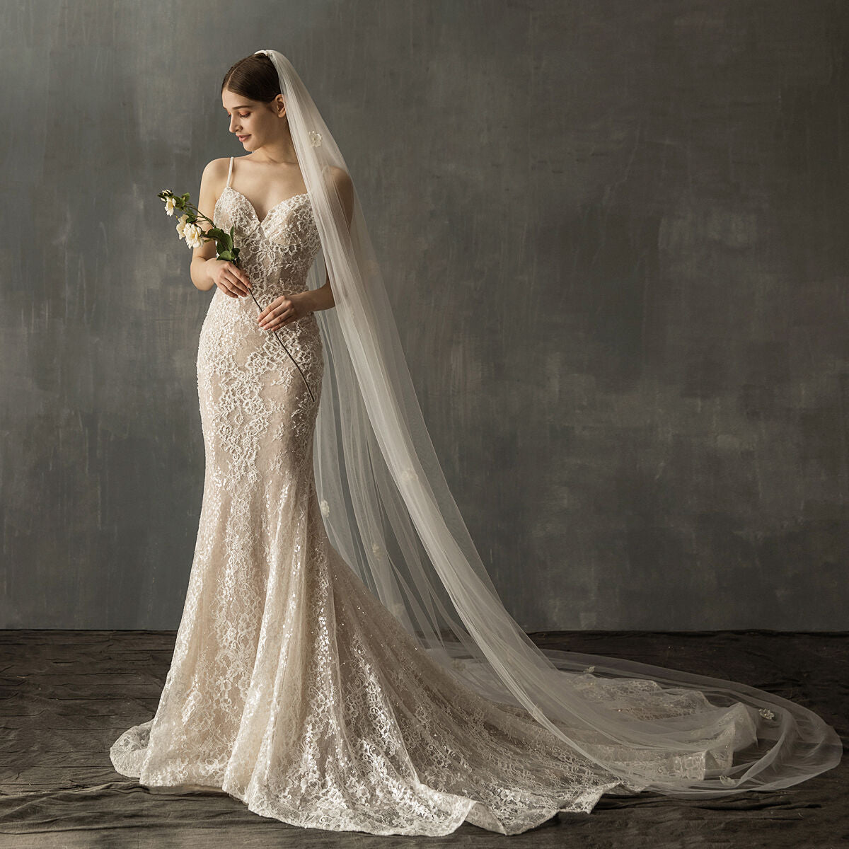 XXLLange Hochzeit Tüllschleppe 300x300