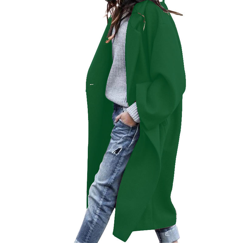 Revers-Wollmantel für Frauen Warme Winterkleidung