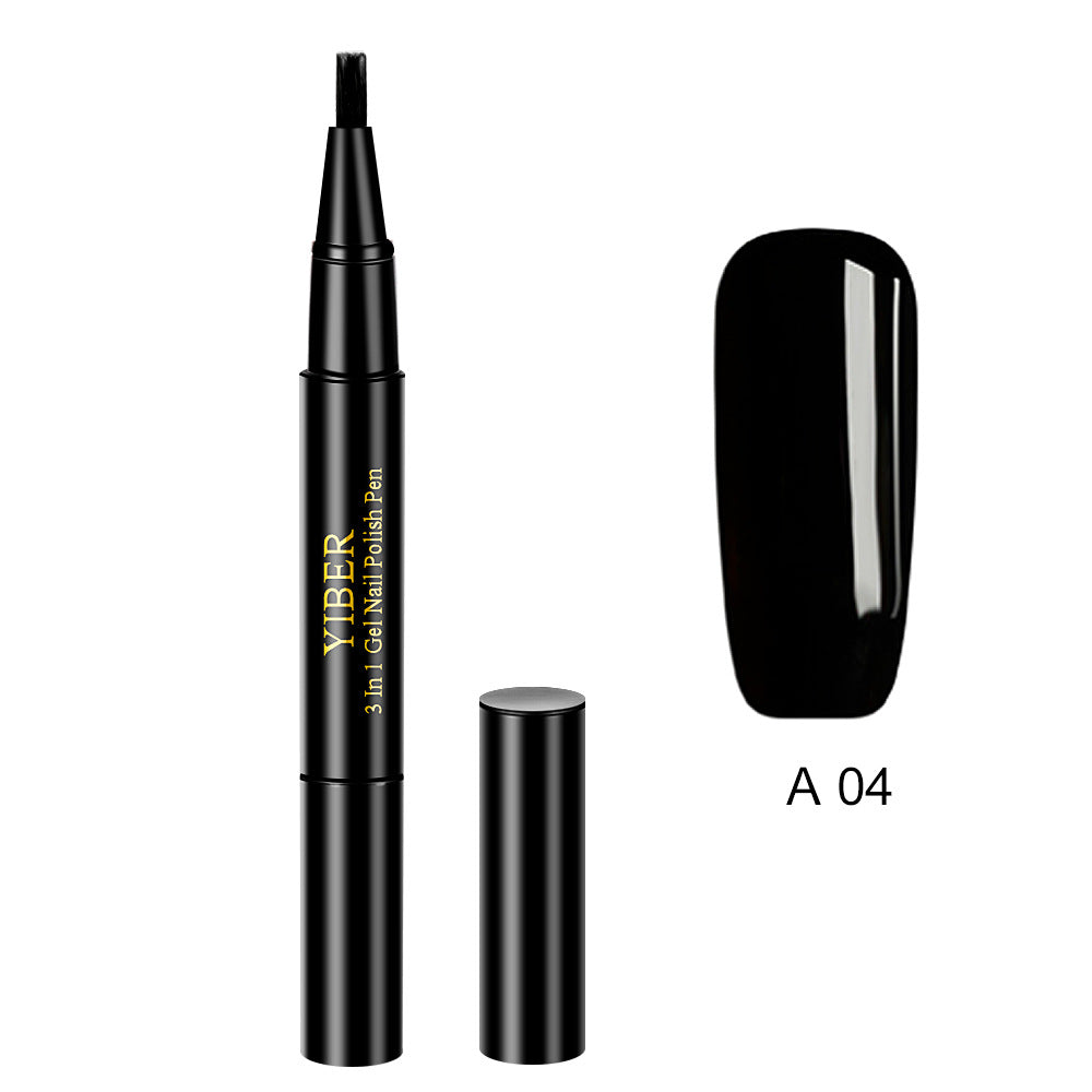 3-in-1 Gel-Nagellackstift mit Glitzer