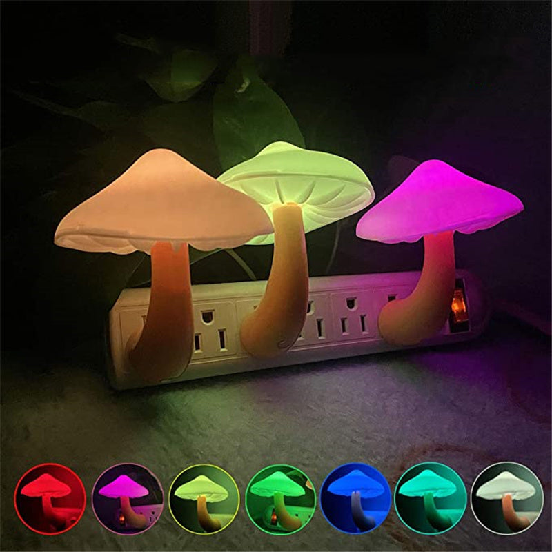 LED Nachtlicht Pilz Steckdosenlampe