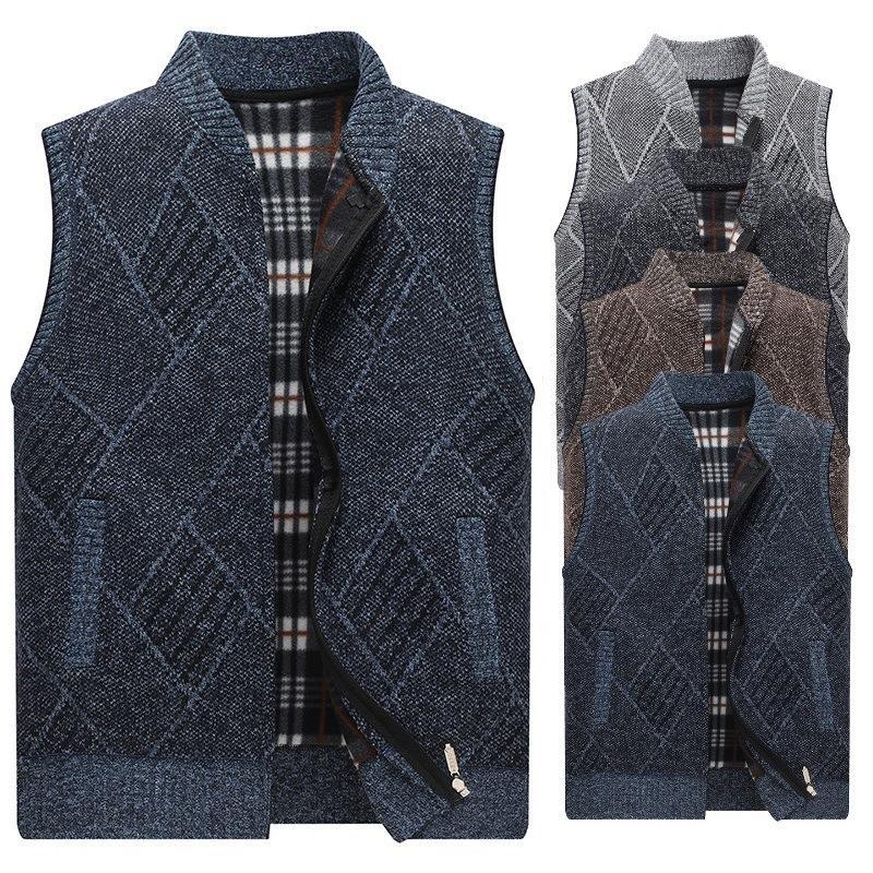 Verdickter Slim-Fit-Pullover-Jacke