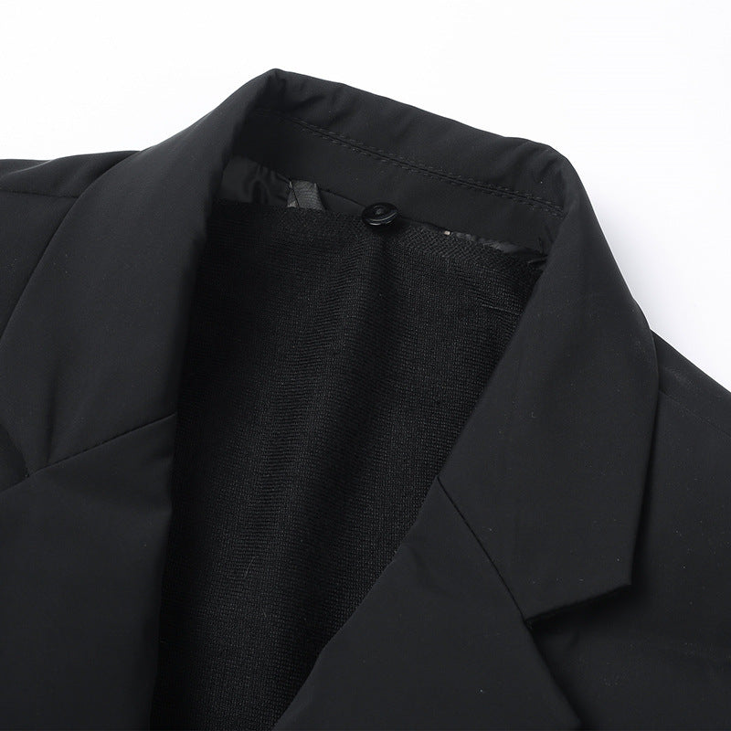 Herren Daunenjacke mit Schal-Kragen, kältebeständig, mittellang