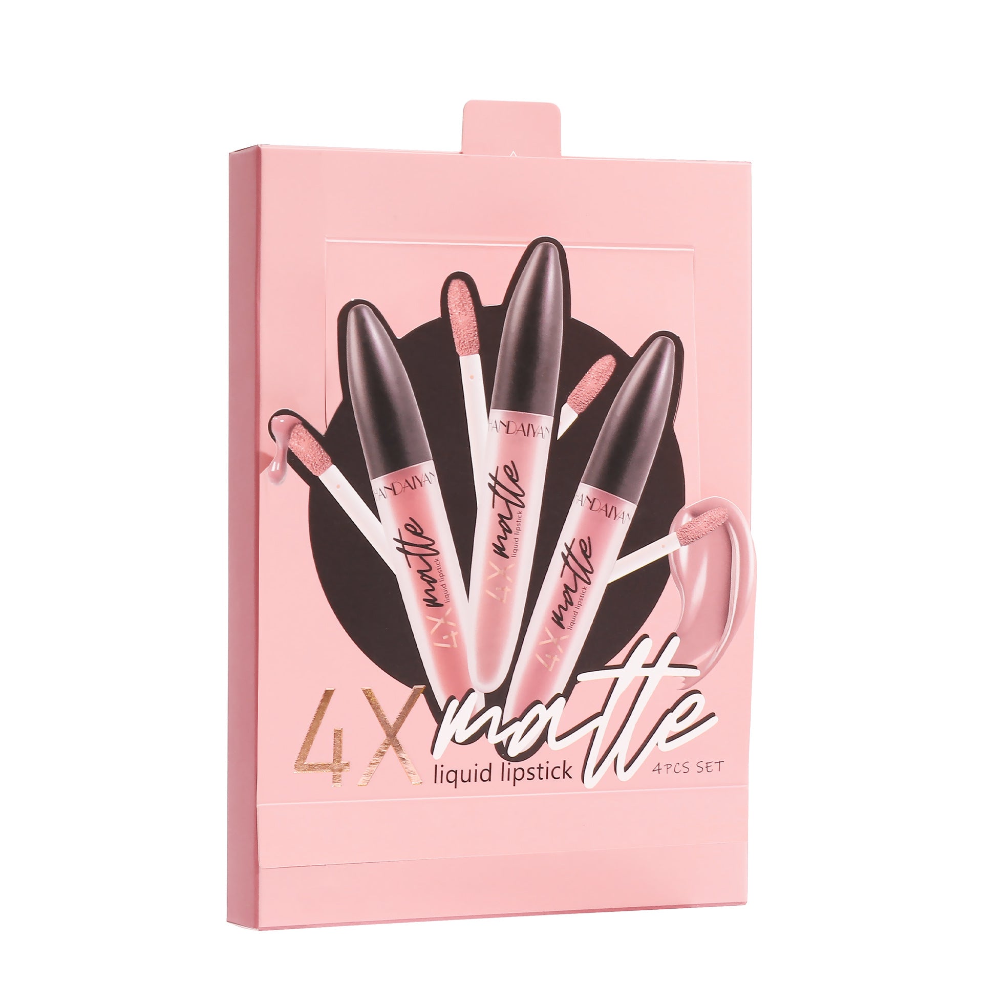 Vier matt Lipgloss Set