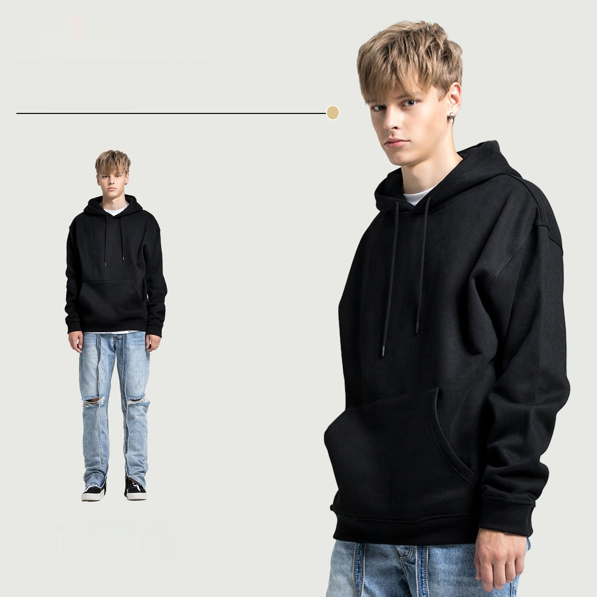 Kapuzenpullover mit Fleece Futter