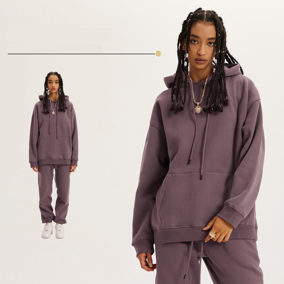 Kapuzenpullover mit Fleece Futter