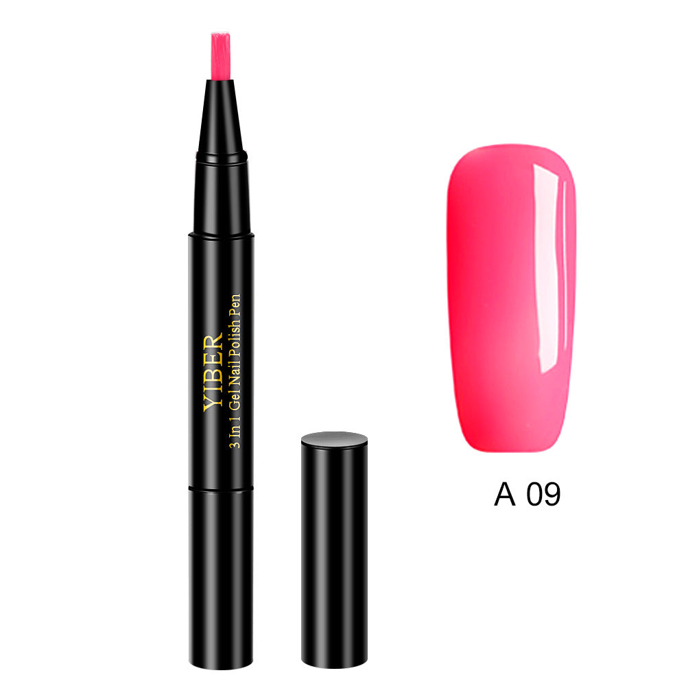 3-in-1 Gel-Nagellackstift mit Glitzer