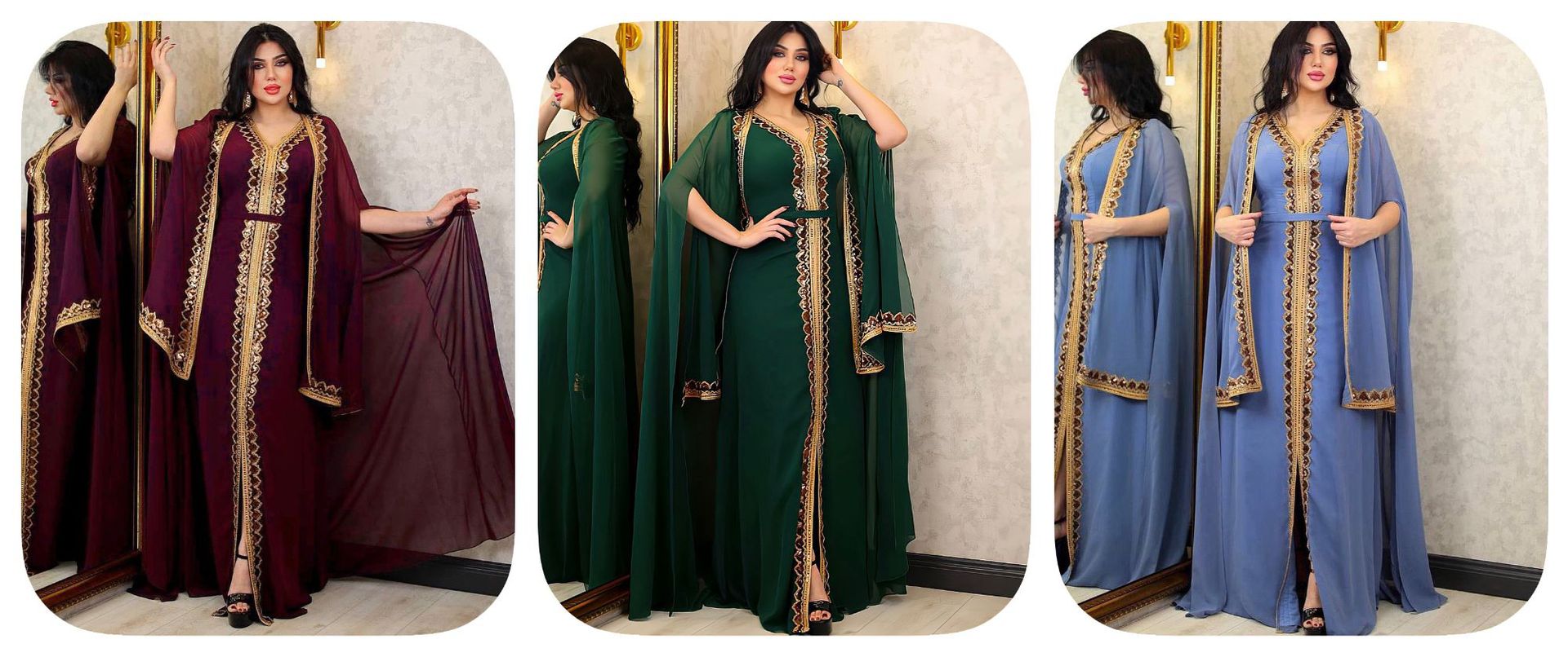 Elegante Paillettenkleid Anzug