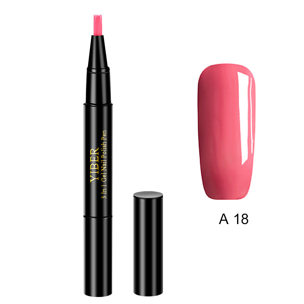 3-in-1 Gel-Nagellackstift mit Glitzer