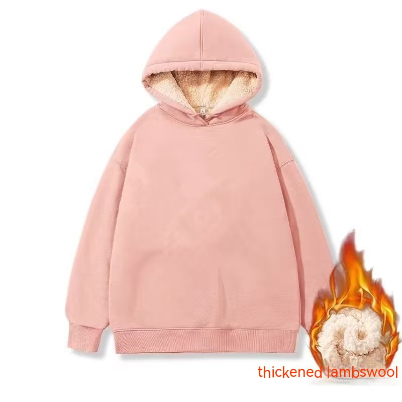 Winter gefüttert warm halten Lockerer Kapuzenpullover