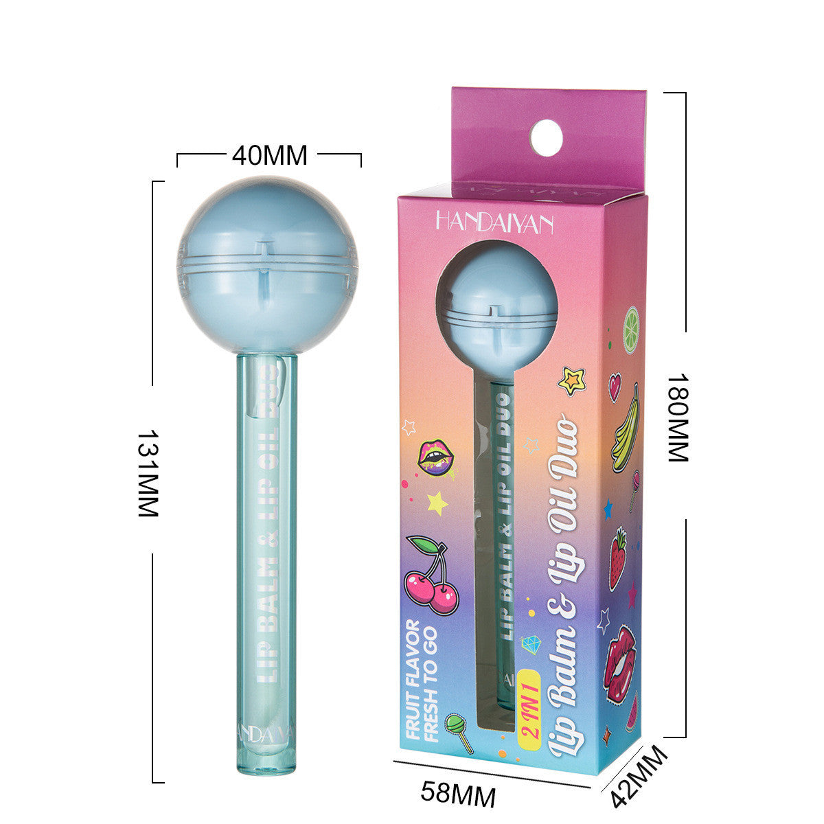 Zwei-in-Eins-Lollipop-Lippenstift mit Farbwechsel