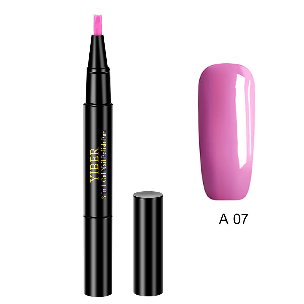 3-in-1 Gel-Nagellackstift mit Glitzer
