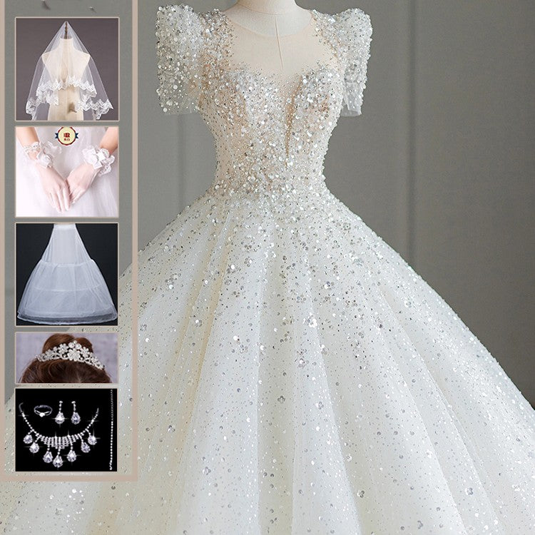 Prinzessin Brautkleid mit Lange Schleppe