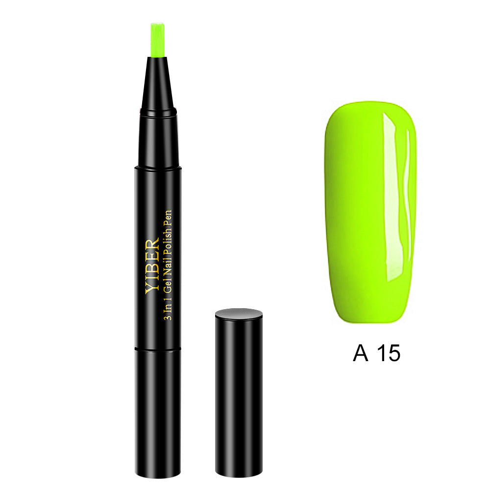 3-in-1 Gel-Nagellackstift mit Glitzer