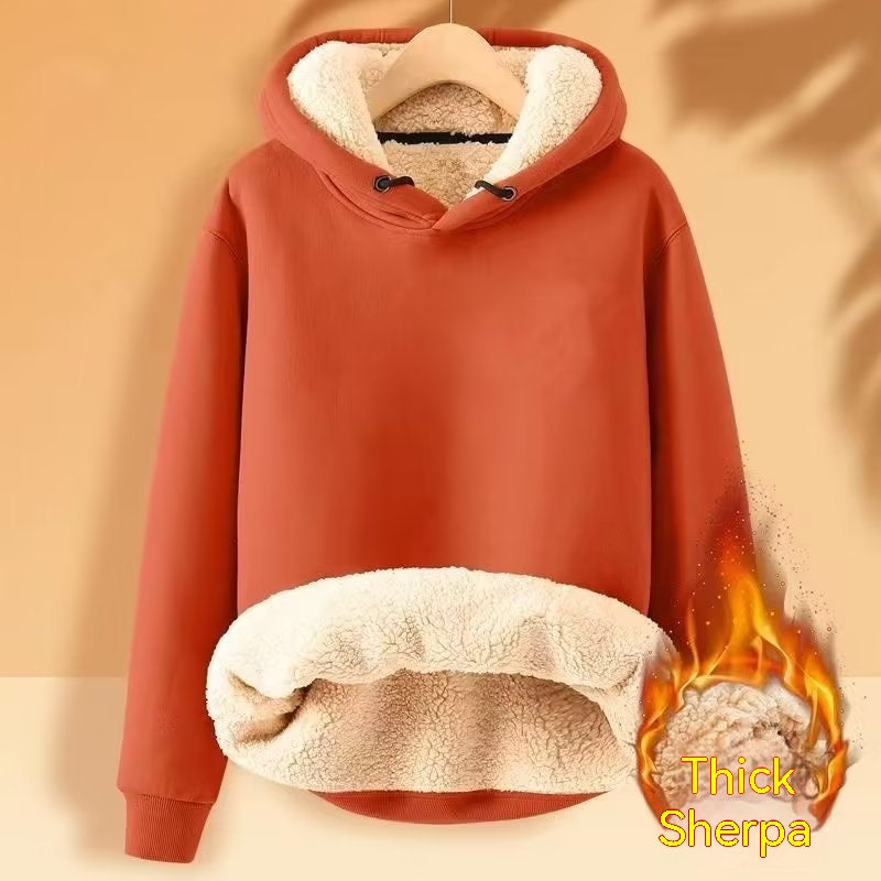 Winter gefüttert warm halten Lockerer Kapuzenpullover