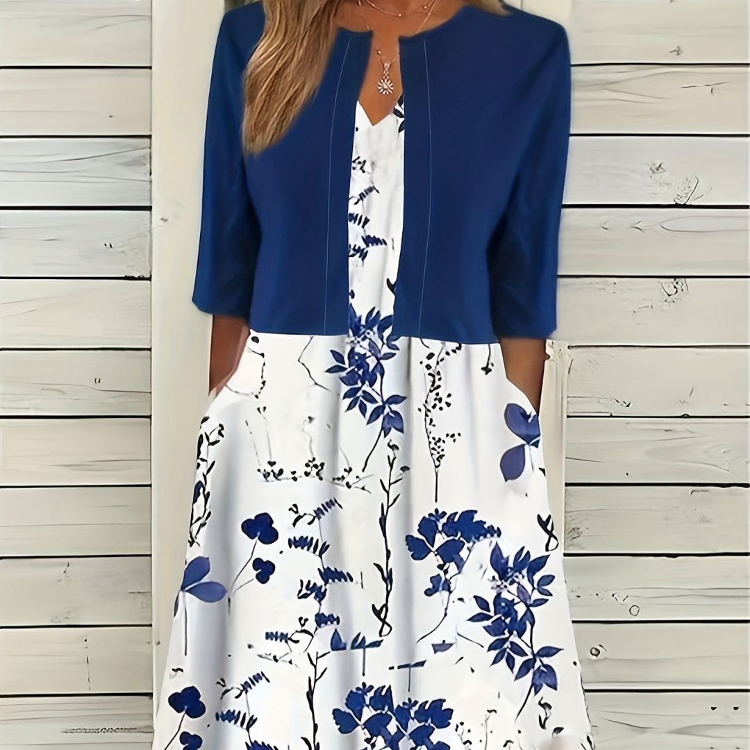 Damen farbige Glocken Kleid
