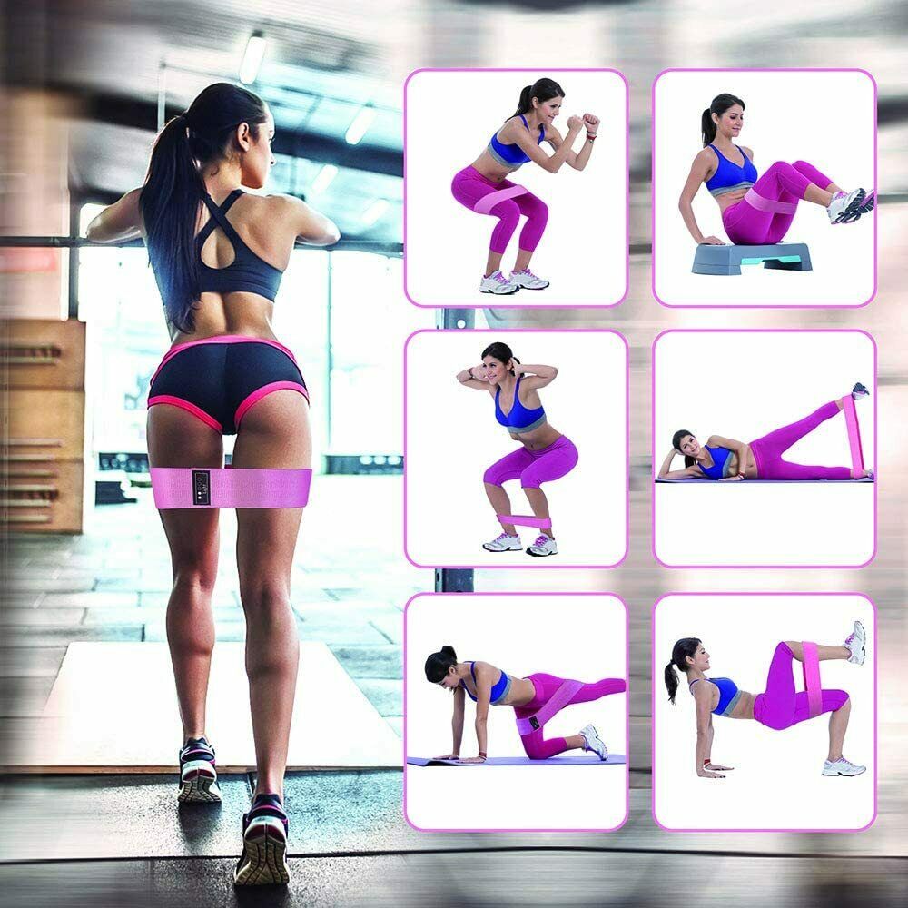 Workout Resistance Bands Loop Set für Fitness, Yoga, Beine und Po-Training