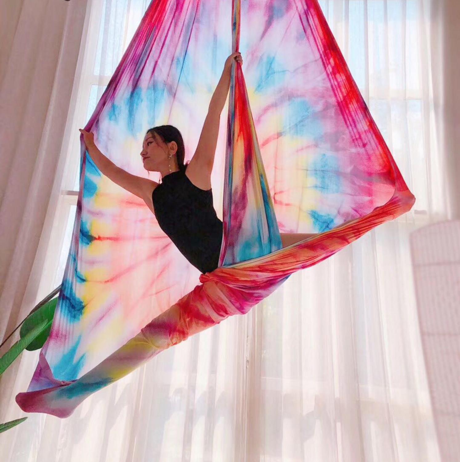 Farbverlauf Aerial Yoga Hängemattenstoff