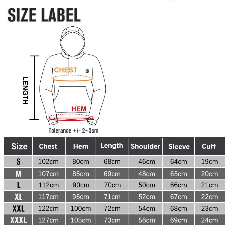 Beheizte Outdoor-USB-Strickjacke mit Kapuze für Männer und Frauen