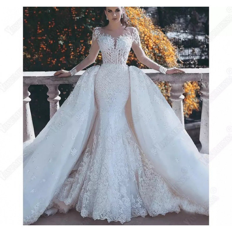 Meerjungfrau Brautkleid mit Ärmeln