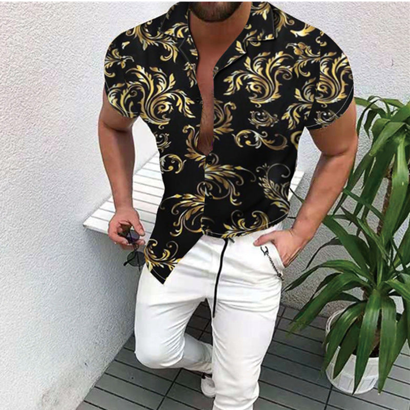 Fashion Kurzarmen Hemd für Menn