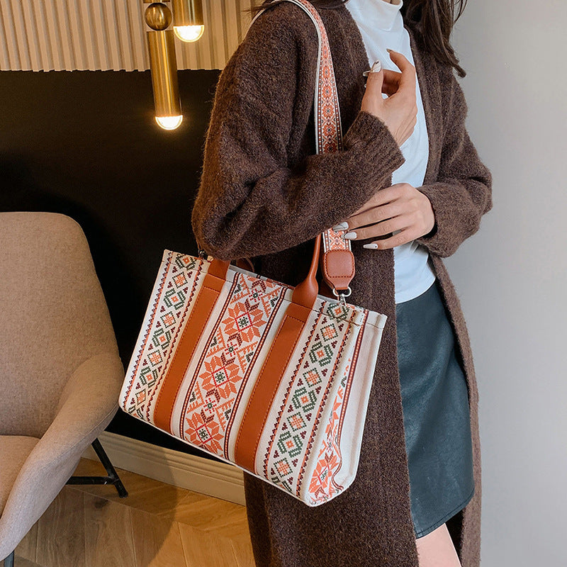 Handtasche für Damen mit großer Kapazität, einfach und beliebt.