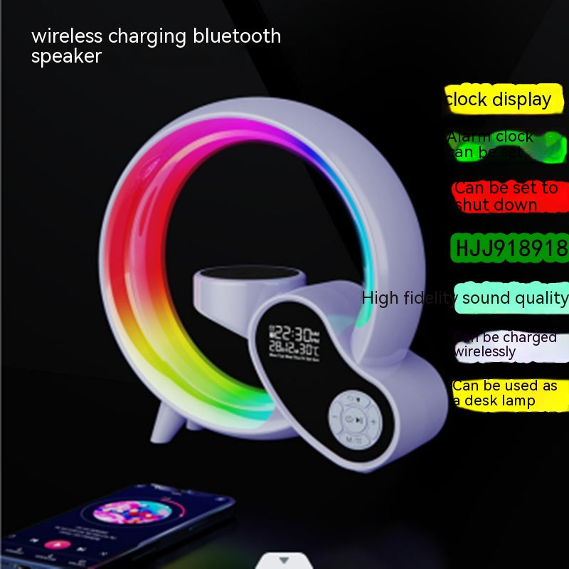 Großer G-Bluetooth-Lautsprecher mit Licht Uhr