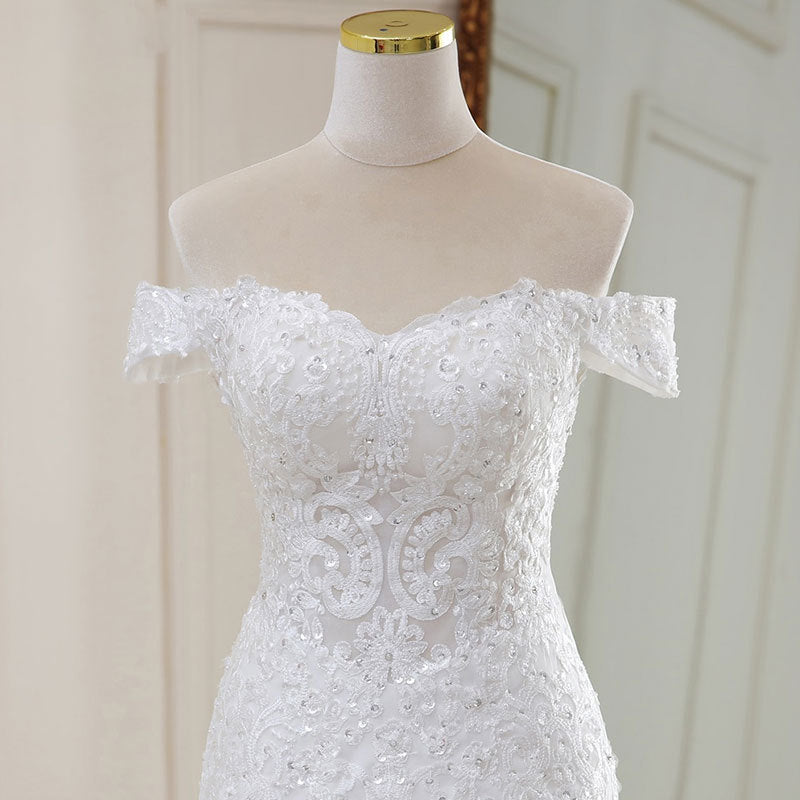 Temperamentvolle Brautkleid mit Lange Schleppe