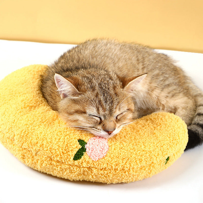 Hunde- und Katzen-Schlafmond-Kissen, kleines Hundekuschelkissen
