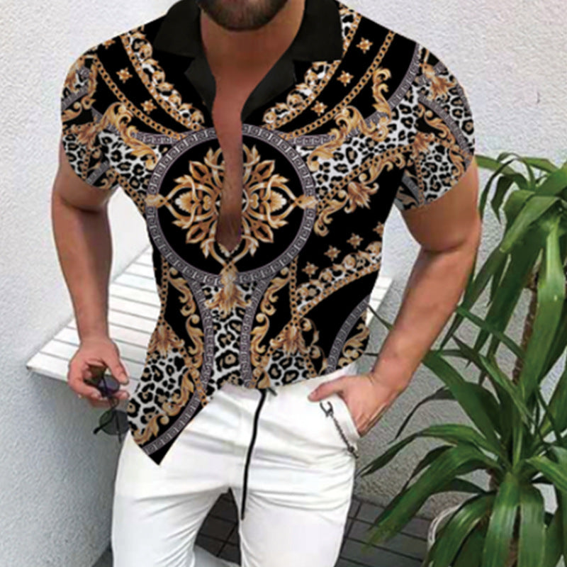 Fashion Kurzarmen Hemd für Menn