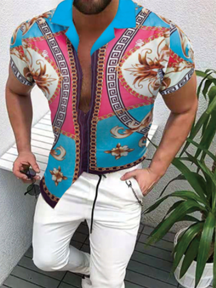 Fashion Kurzarmen Hemd für Menn