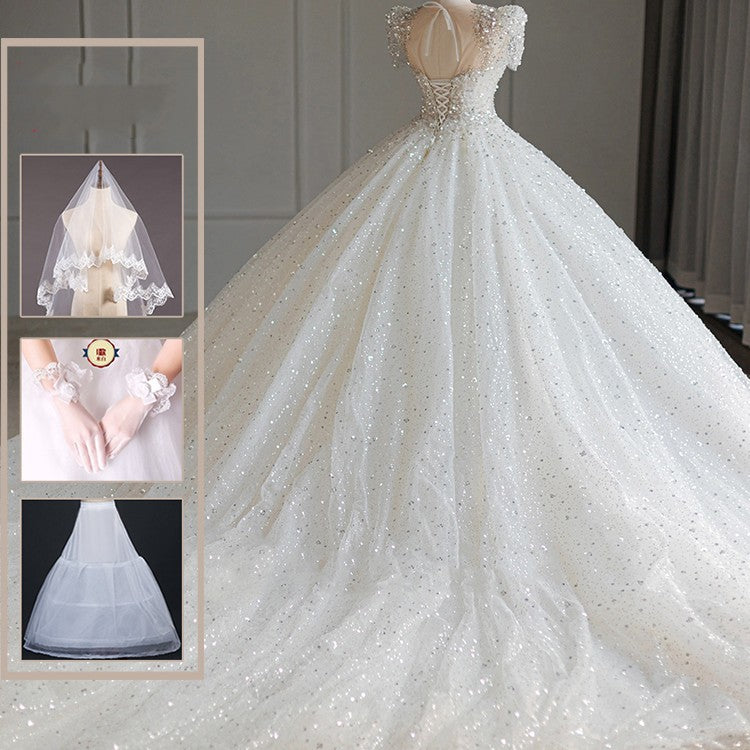 Prinzessin Brautkleid mit Lange Schleppe
